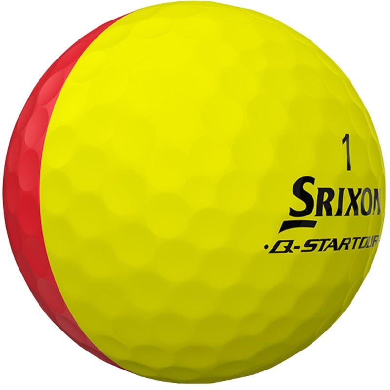 Srixon Q-Star Tour Divide Golf Balls, Red/Yellow - Image 3