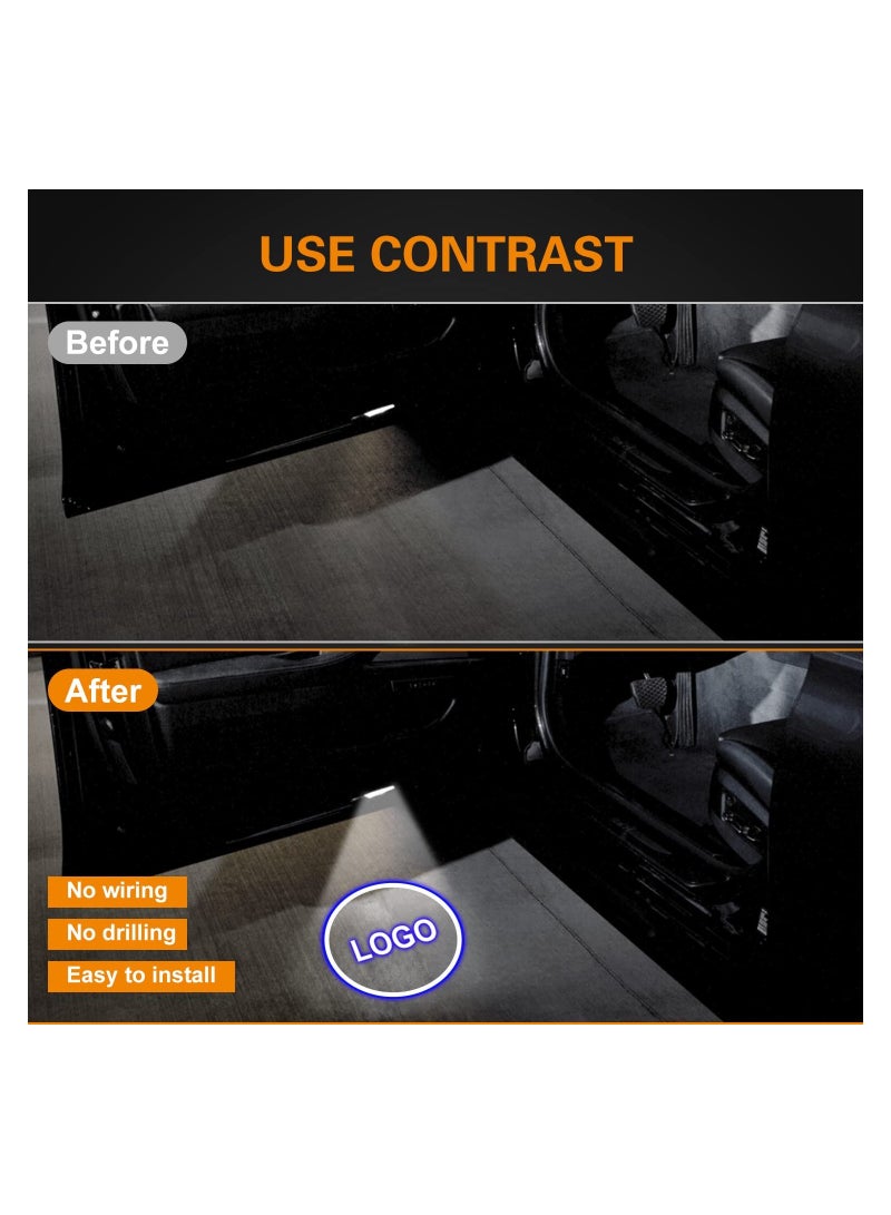 2PCS Car Door LED Logo Light, 3D Ghost Shadow Puddle Lights Never Fade 3D LED Car Light Car Door Logo LED Ghost Shadow Light LED Logo Shadow Lights for CT6 XT4 XT5 XTS ATS SRX - Image 3