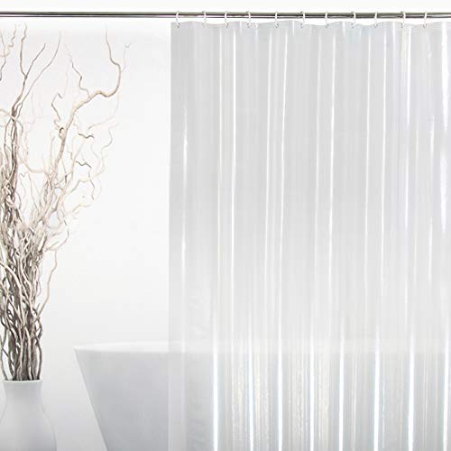 EurCross Clear Shower Curtain Liner 72x78,5 Magnets Weighted Bottom Heavy Duty Bathroom Shower Liner 78inches Long, Transparent EVA - Image 1