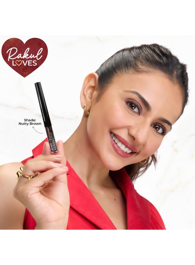 Just Herbs Waterproof Eyeliner | Smudge-Proof, Organic Formula with Jojoba Oil & Vitamin E | Precision Liquid Eyeliner for Sensitive Eyes | Long-Lasting, Vegan & Cruelty-Free - Image 2