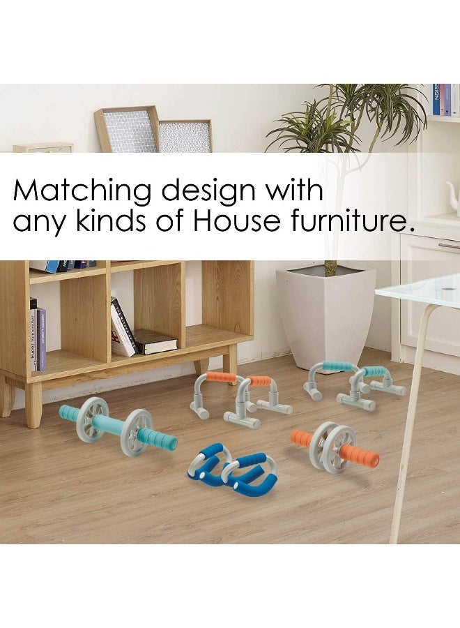 ELECOM-Japan Brand- ECLEAR Sports Pushup Bars/Triceps/Deltoid/Standard Training/Core Training/Foam Grip/Light Blue HCF-PULBUL - Image 3