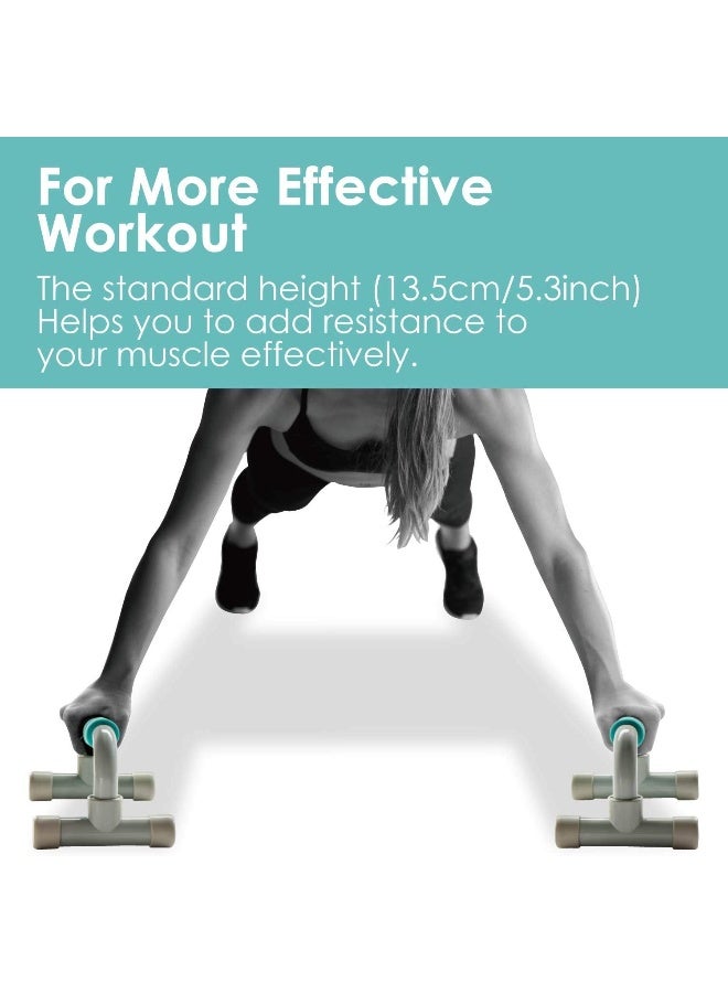 ELECOM-Japan Brand- ECLEAR Sports Pushup Bars/Triceps/Deltoid/Standard Training/Core Training/Foam Grip/Light Blue HCF-PULBUL - Image 2