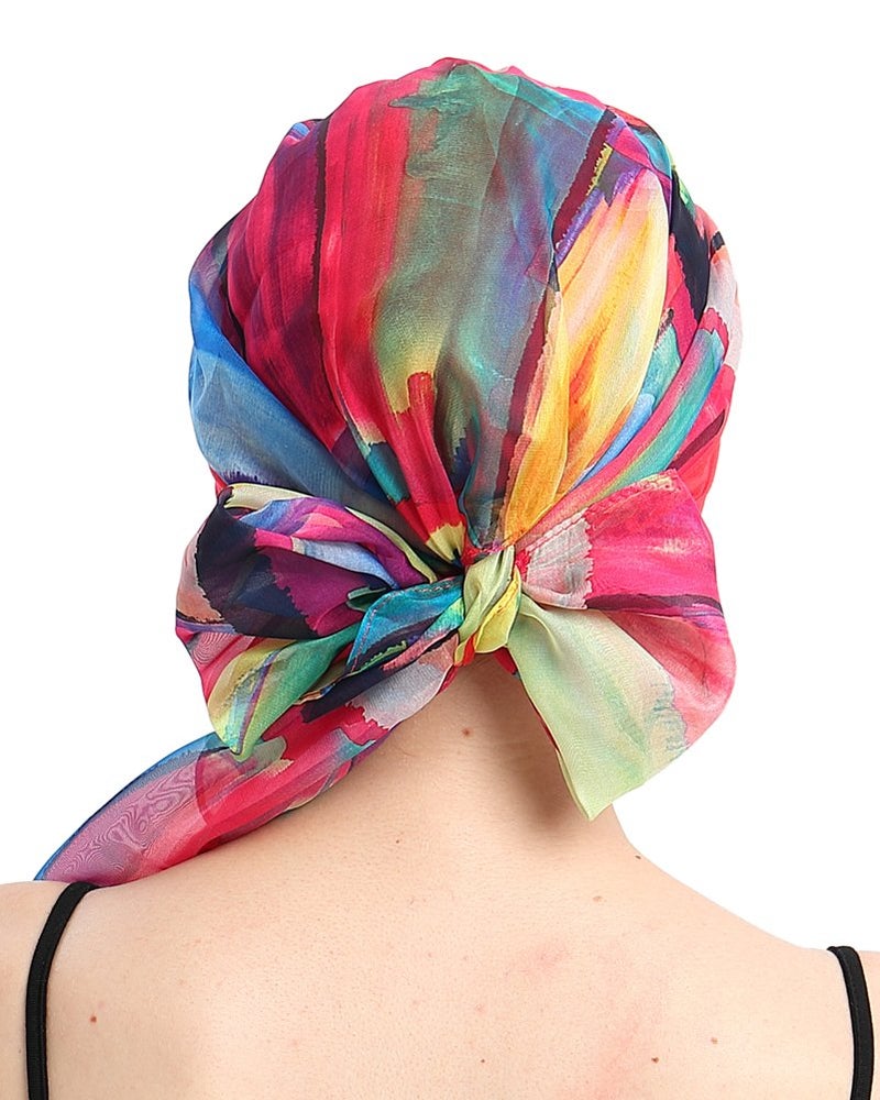 FocusCare Soft Pre-tied Cancer Scarves Long HeadWraps Bandana Tichel For Chemo Patients - Image 5