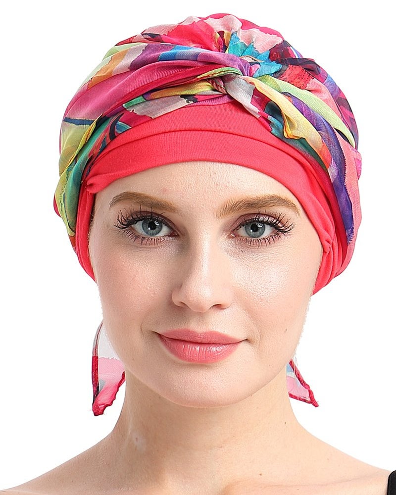 FocusCare Soft Pre-tied Cancer Scarves Long HeadWraps Bandana Tichel For Chemo Patients - Image 3