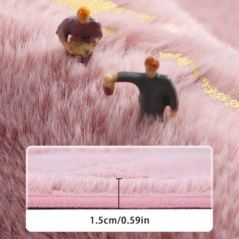 Eanpet Marble Bathroom Rugs Nonslip Pink Bathroom Mats Ultra Soft Washable Bath Mats for Bathroom Floor Mats Carpet Water Absorbent Shower Rug Decoration for Kitchen Bedroom Living Room - Image 5
