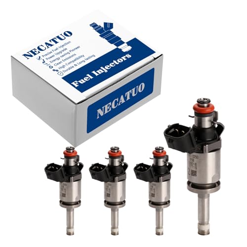 NECATUO Set of 4 Fuel Injectors Compatible with Mazda 3 20142018 6 20142016 CX5 20152016 CX9 2016 25L L4 Replaces FJ1288 PY0113250 - Image 1