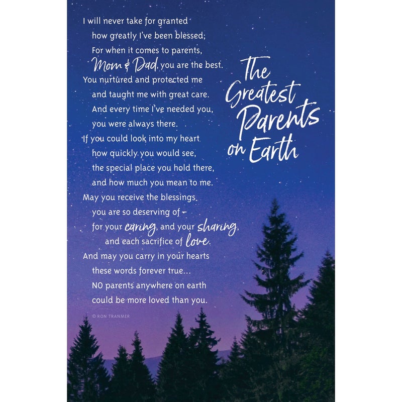 DEXSA The Greatest Parents on Earth Organic Brights 6 x 9 Wood Plaque with Easel  Made in the USA