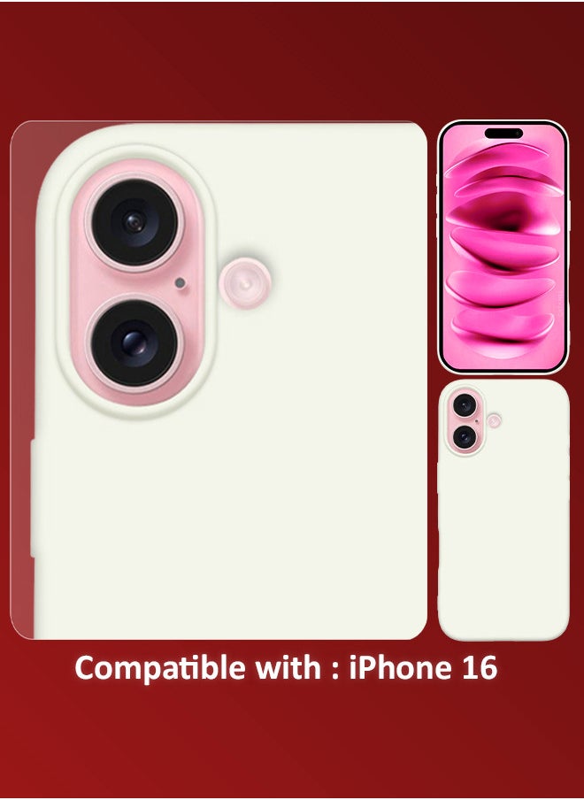 CATANES (for iPhone 16) 2 Pack Case and Screen Protector, Slim Silicone Case, Full Covered Anti Scratch Shockproof Protective Cover  - Image 3