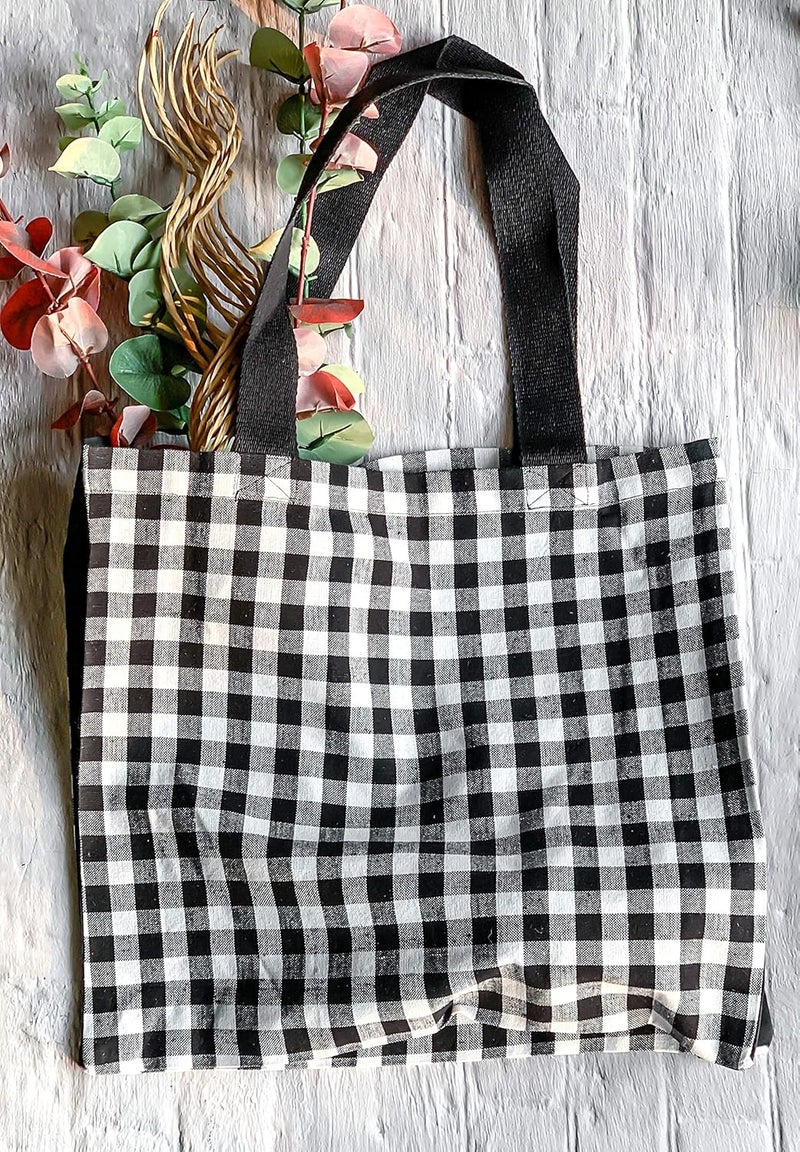 PIXEL HOME Colorful Cotton Shopping Bag for Grocery - Eco-Friendly (Pack of 2) - Image 2