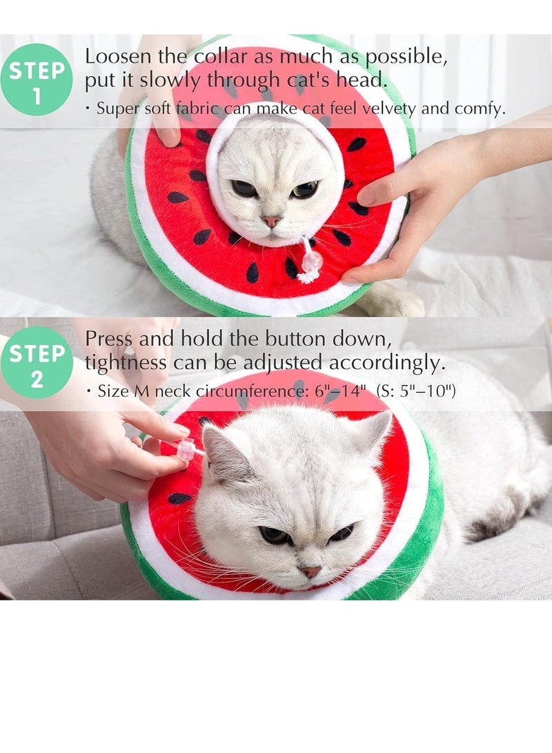Generic Adjustable Cat Recovery Collar Cat Cone Collar Cat Recovery Collar Soft Cute Cat Neck Cone Collar Pet Protective Elizabethan Collar After Surgery for Kittens Puppies Small Dogs  - Image 3