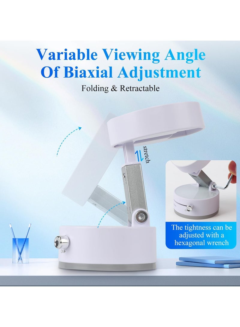 DIGI CORE Vacuum Magnetic Suction Phone Holder, 2025 New Magnetic Suction Phone Mount, Foldable Portable Double-Sided Vacuum Magnetic adsorption Adjustable Mobile Phone Holder For All Phones White - Image 5