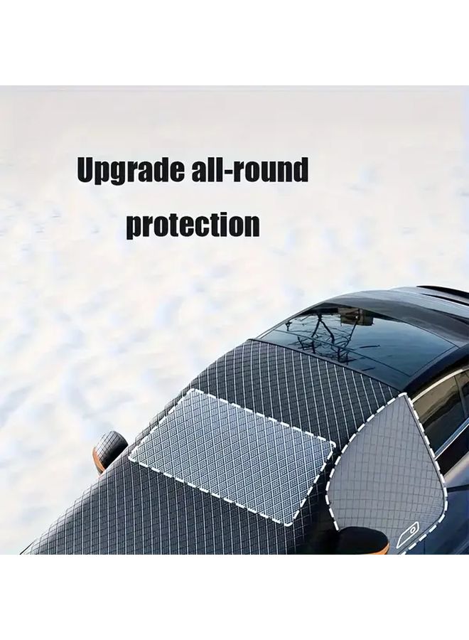 Orange Ears 6 Magnets Car Windshield Snow Cover For Trucks And SUVs All Season Weather Resistant Protector With Reinforced Edges And Elastic Bands - Image 3