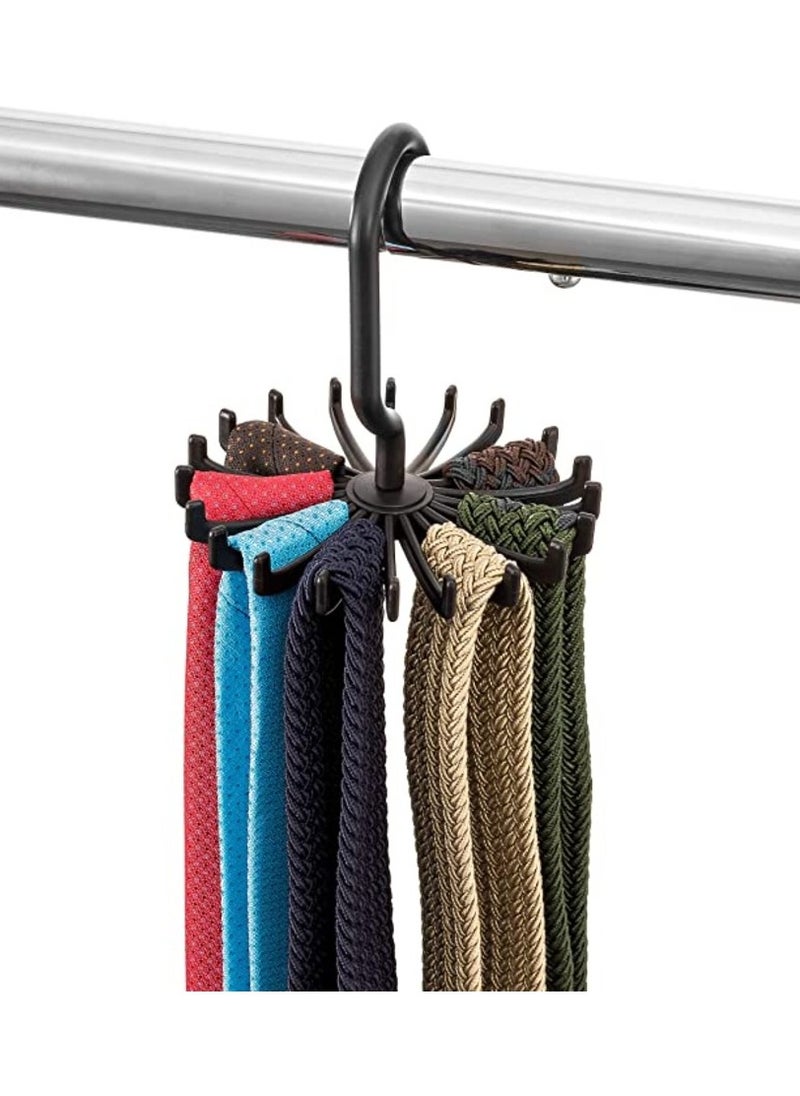 MIRFA Space Saving Tie Rack Hangers 4 Pack Convenient Hanging Organizer with 20 Hooks for Neckties Bow Ties Belts Bra Scarves & More  - Image 5