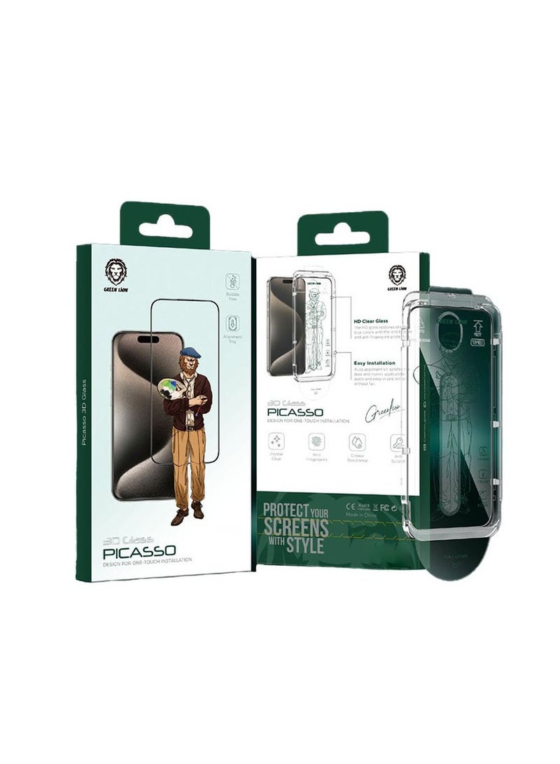 GREEN LION Picasso 3D Glass With Alignment Tray for iPhone 14 Pro - Clear - Image 4