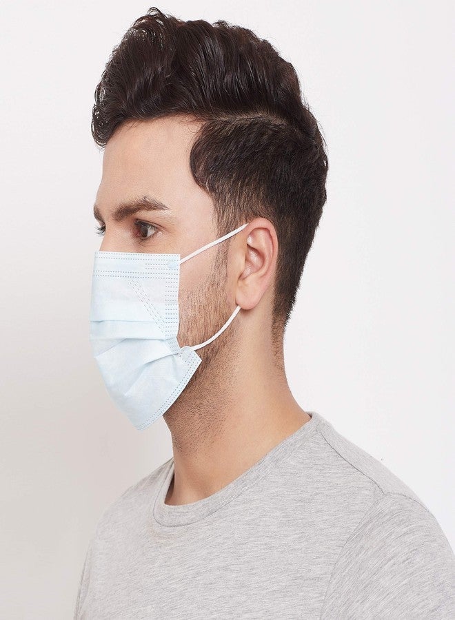 رومسونز كمامة رومسونز للاستخدام مرة واحدة، كمامة وجه ثلاثية الطبقات مع حلقات أذن مرنة (عبوة واحدة) 50 قطعة - Image 3