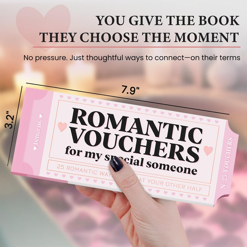BetterUS BETTER US 25 Romantic Couples Vouchers â€“ Love Coupons for Him or Her | Thoughtful Gift for Boyfriend, Girlfriend, Husband, Wife | Anniversary, Birthday, Valentineâ€™s Day Date Night Gift - Image 4