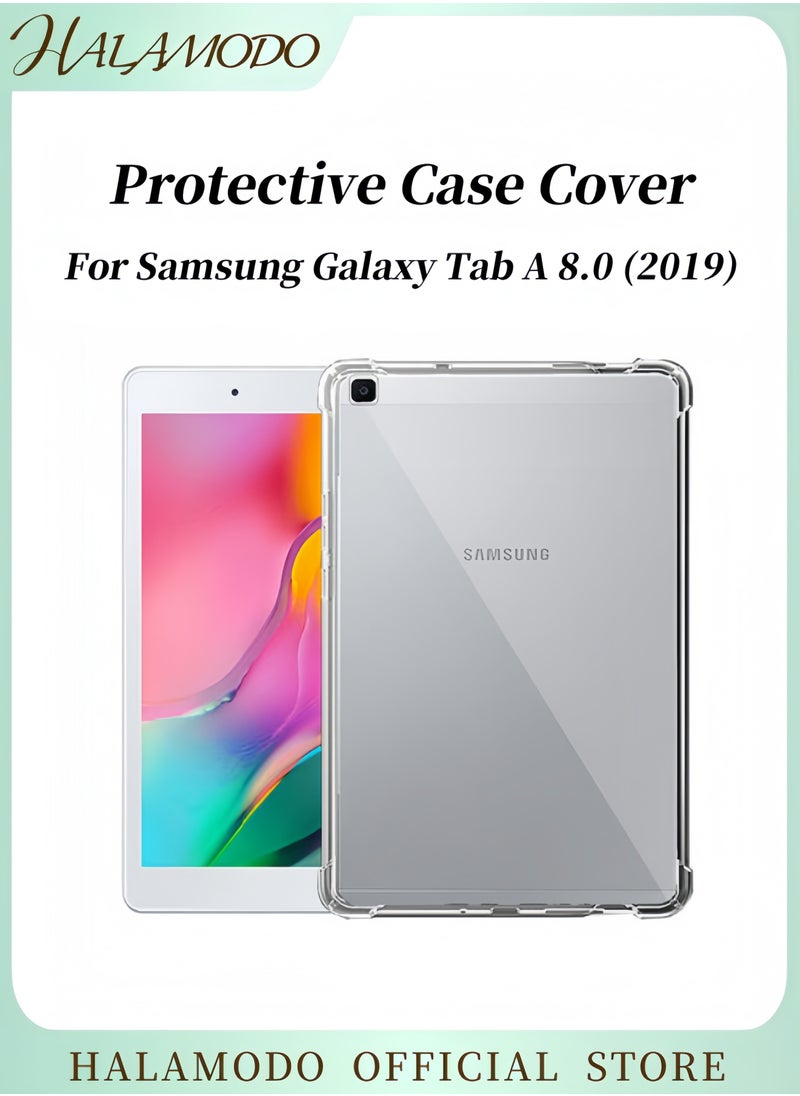 Generic - Tablet Protective Case Compatible with Samsung Galaxy Tab A 8.0 (2019) Ultra Slim TPU Soft Back Shell Transparent Cover Frosted Clear Tablet Case - Image 1
