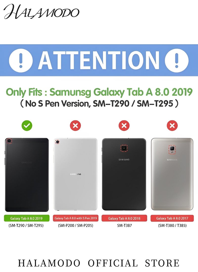 Generic - Tablet Protective Case Compatible with Samsung Galaxy Tab A 8.0 (2019) Ultra Slim TPU Soft Back Shell Transparent Cover Frosted Clear Tablet Case - Image 1