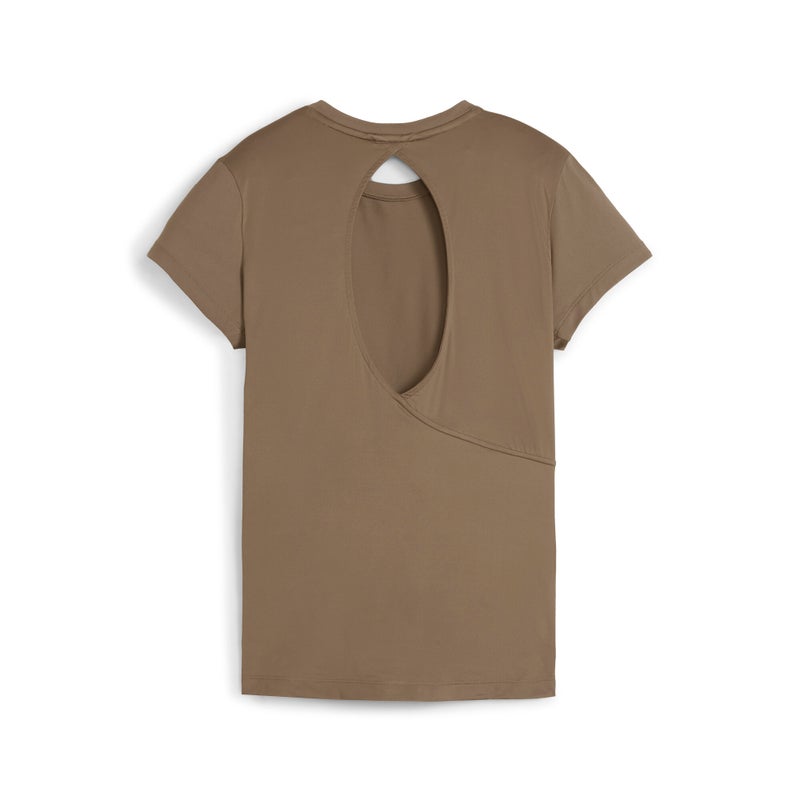 PUMA Studio Sheer Fashion Womens Brown Training T-shirt - Image 5