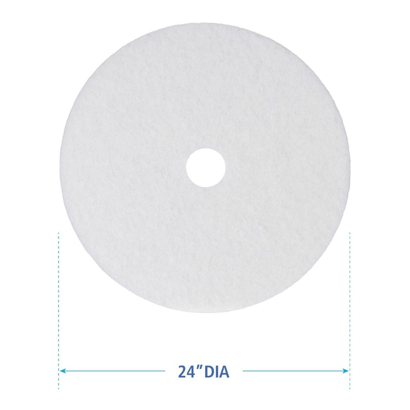 boardwalk Boardwalk BWK4024WHI 24 in Polishing Floor Pads  White 5Carton  - Image 2