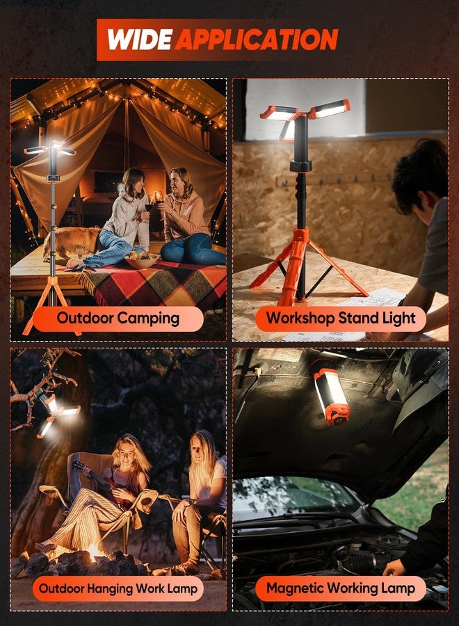 Saker Portable Camping Light with Stand 73inch 20000mAh Rechargeable LED Work Lights 800/3200 Lumen 4000/6500K Emergency Lights for Camping, Garage, Outdoor Work, Power Outages, Fishing LD18 - Image 5