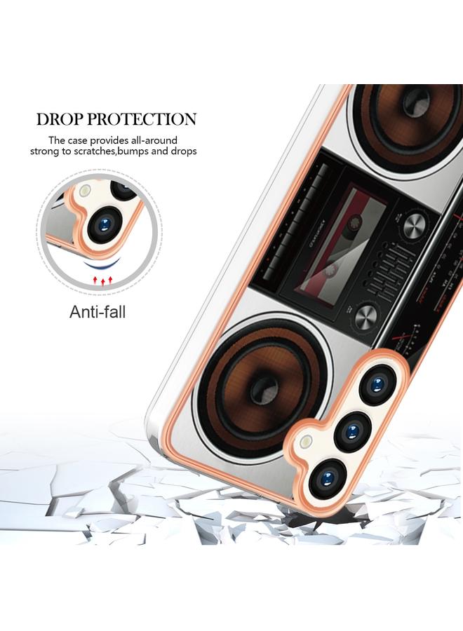 S-TOP Case For Samsung Galaxy S24+ 5G Electroplating Marble Dual-side IMD Phone Case - Image 5