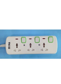 MOHA 3-Way Socket Power Extension White 2meter  - Image 5