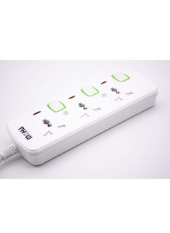 MOHA 3-Way Socket Power Extension White 2meter  - Image 2