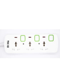 MOHA 3-Way Socket Power Extension White 2meter  - Image 3