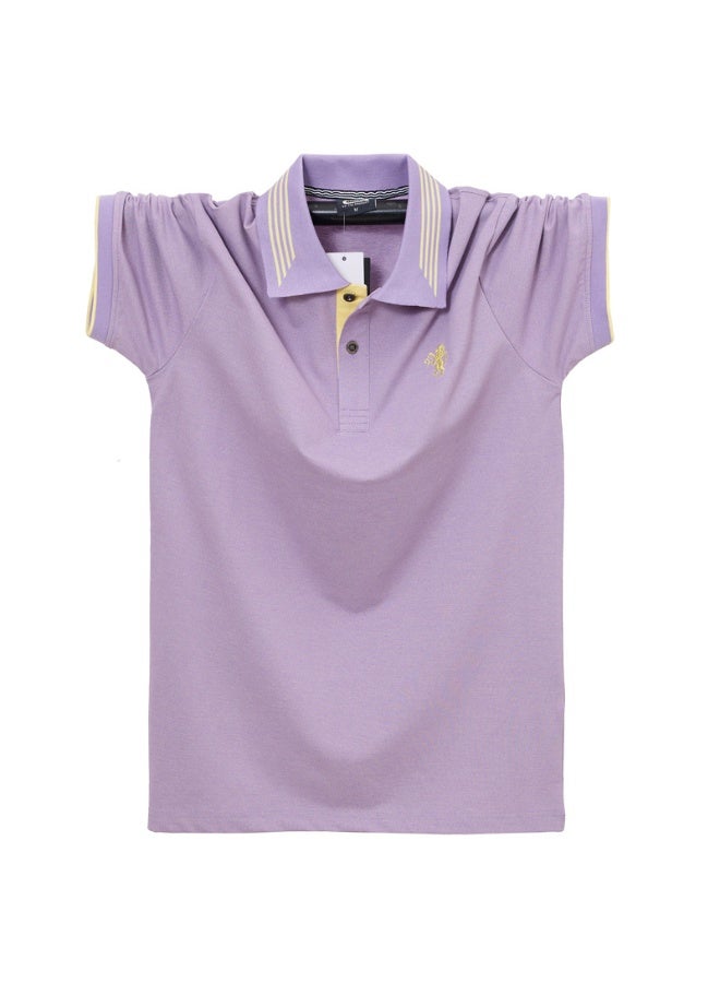 Summer Men's Fashion Short Sleeved Lapel Polo Shirt Summer Breathable Comfortable Golf Shirt Base Top - Image 1