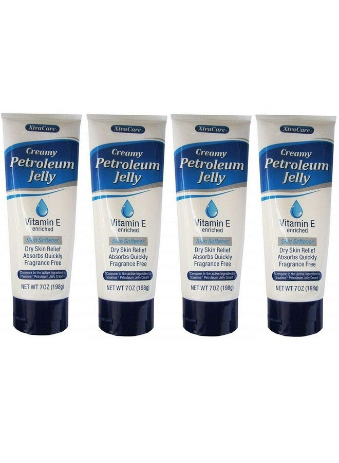 4 Xtra Care Creamy Petroleum Jelly Skin Moisturizer Vitamin E Enriched 7 oz each