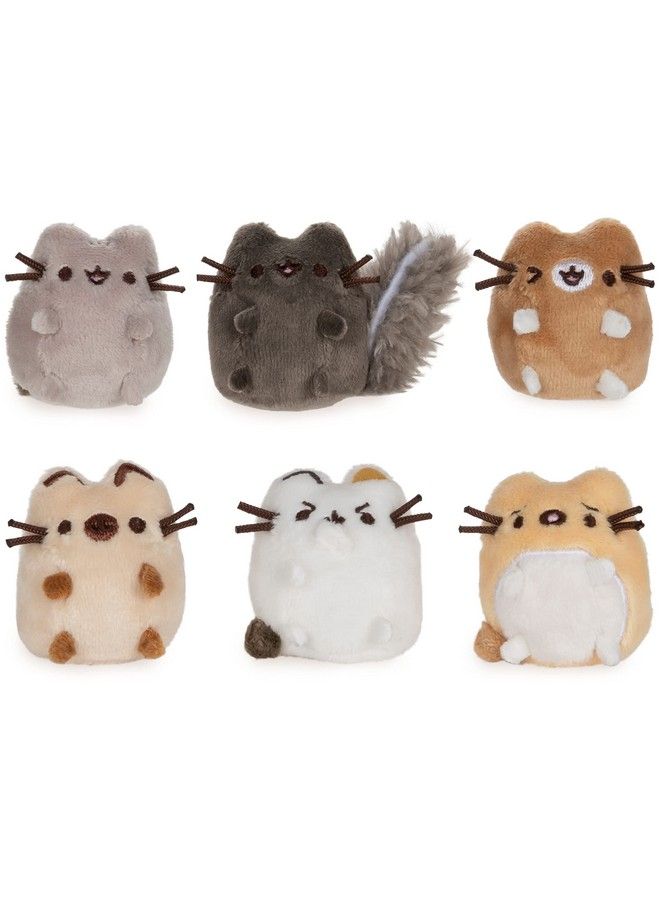 GUND مجموعة من 6 حيوانات محشوة على شكل قطط من Pusheen Comic Collector I Love Kitties مقاس 2 بوصة - Image 3