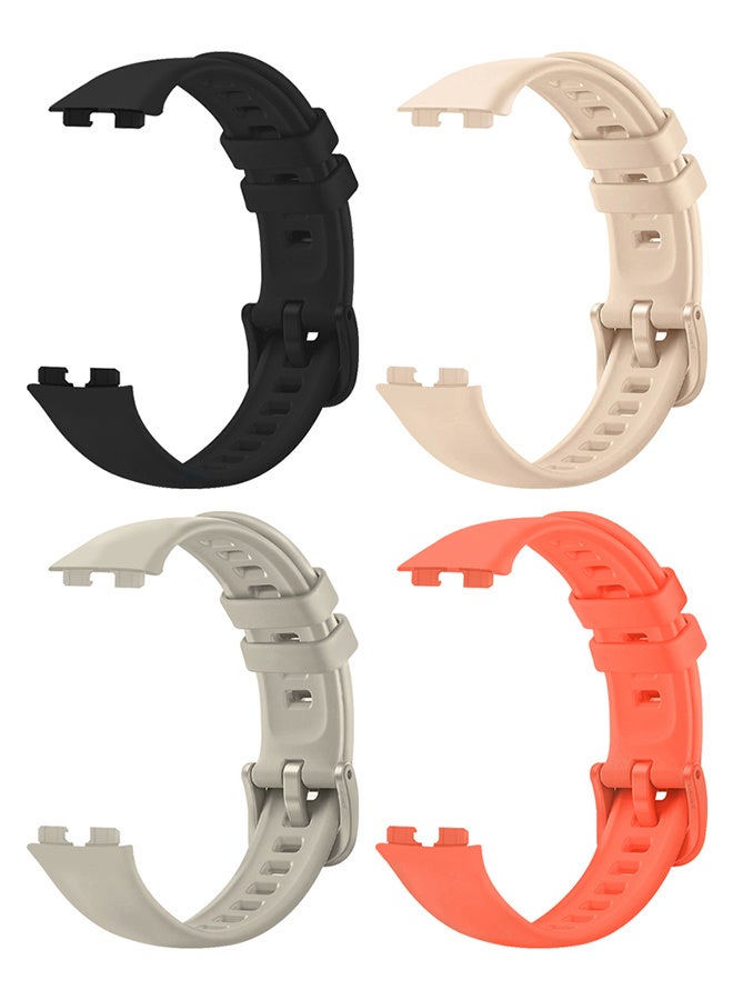 CATANES 4 Packs Of Huawei Band 8 and Band 9 Watch Band for Men Women Sport Watch Strap Lightweight Silicone Replacement Band Multicolour - Image 1