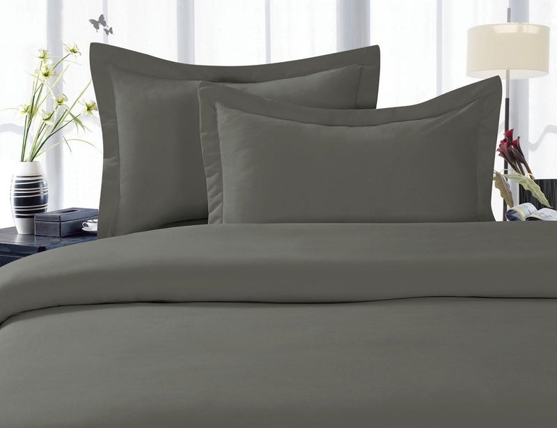 CELINE LINEN Best Softest Coziest Duvet Cover Ever 1500 Premier Hotel Quality Luxury Super Soft Wrinkle Free 3Piece Duvet Cover Set KingCali King Grey
