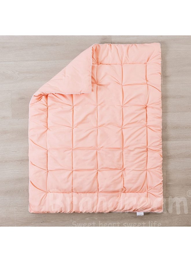 Brandream Brandream Girls Crib Bedding Pink Nursery Bedding Princess Pintuck 3 Piece Baby Comforter Set, Jade Pink  - Image 2
