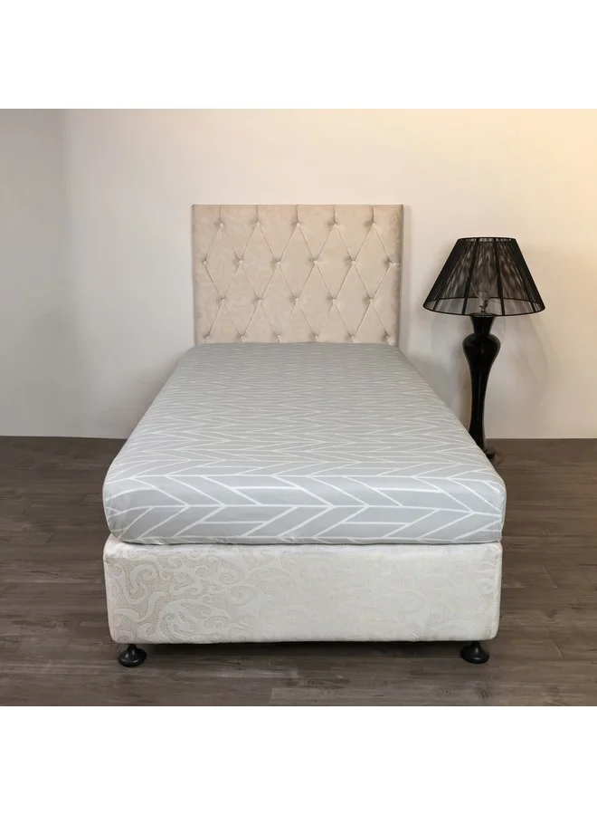 Home Box Malta Centrum Printed Cotton Twin Flat Sheet 260 x 170 cm