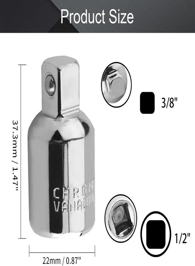 Othmro 1/2 Inch Drive (F) x 3/8 Inch (M) Impact Socket Adapter for Ratchet Wrenches, Cr-V Converter for Sleeve Reducer, Female to Male, 1Pcs - Image 2