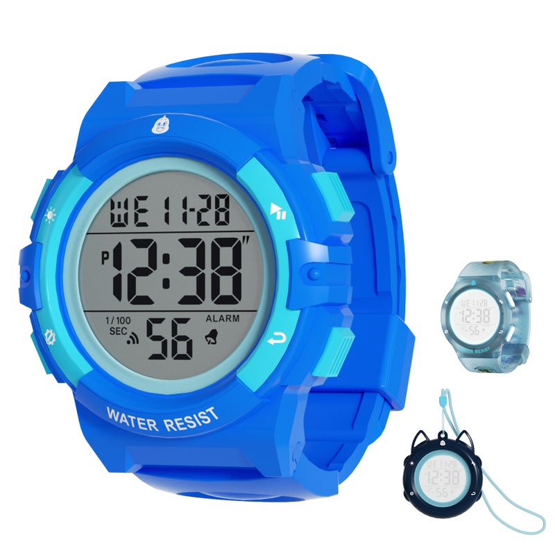 Digital Watch for Boys Girls Waterproof Kids DIY Watch Set with 3 Watch Cases and 2 Watchbands NFC Door Unlocking 50M Waterproof - Image 1