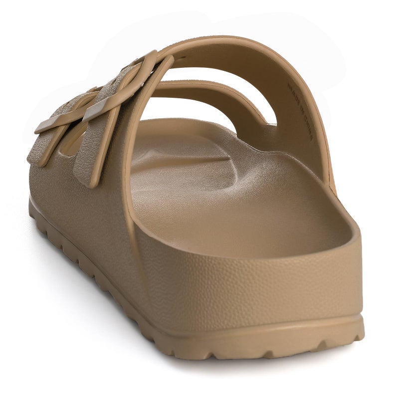 KIDMI Women's Comfortable EVA Sandals with Medium Arch Support, Adjustable Buckle Summer Beach Slide Sandal, Brown EU 39 - Image 5