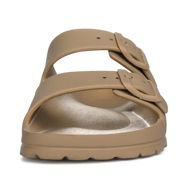 KIDMI Women's Comfortable EVA Sandals with Medium Arch Support, Adjustable Buckle Summer Beach Slide Sandal, Brown EU 39 - Image 3