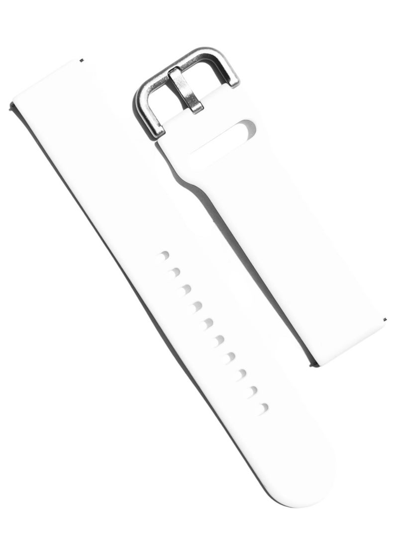 Replacement Silicone Strap 22mm For Oraimo Tempo W 3 OSW22N- Smart WatchSport - White  - Image 1