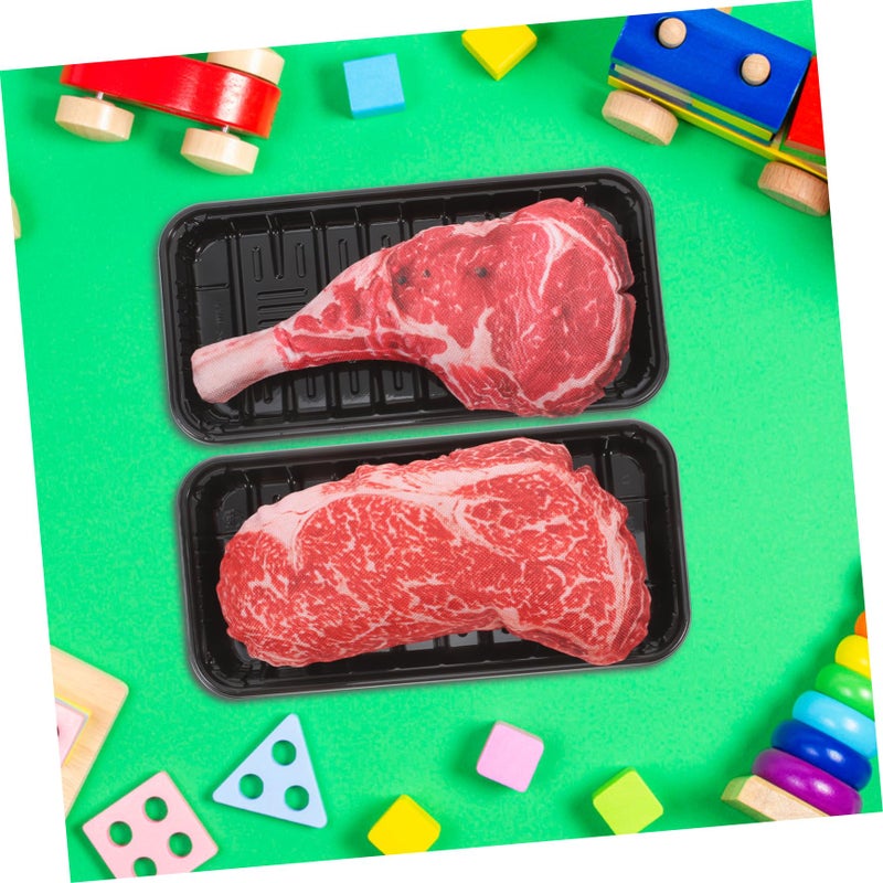 Realistic Fake Steak Model Food Display Prop 2 Sets Artificial Beef Decor - Image 5