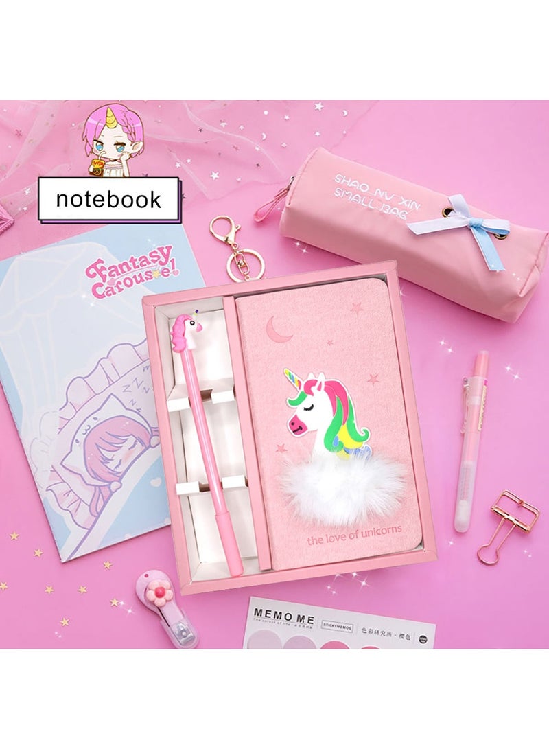 شاربدو مجموعة هدايا كتيب A5 - دفتر ملاحظات بطابع كرتوني وحيد القرن - Image 3