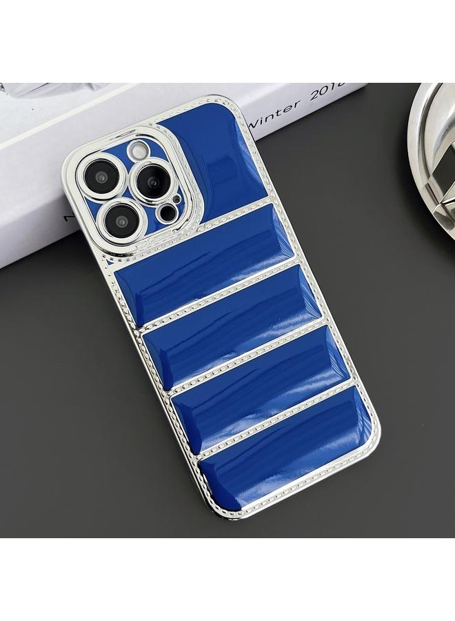 S-TOP Case For iPhone 14 Pro Electroplated Silver Edge Eiderdown TPU Phone Case - Image 1