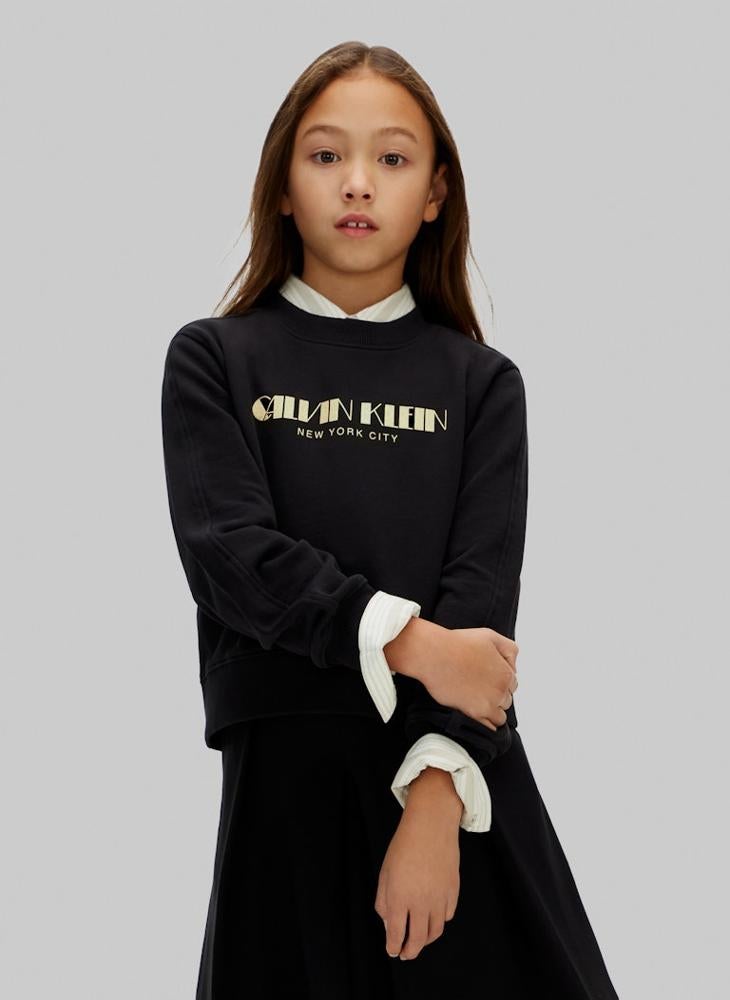 Calvin Klein Jeans Youth Graphic Pullover Sweatshirt - Image 1