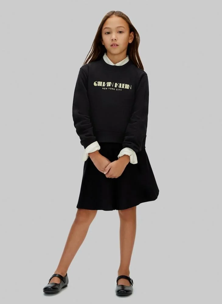 Calvin Klein Jeans  Youth Graphic Pullover Sweatshirt for Women | Best Price UAE