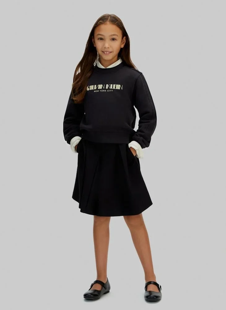 Calvin Klein Jeans  Youth Graphic Pullover Sweatshirt for Women | Best Price UAE