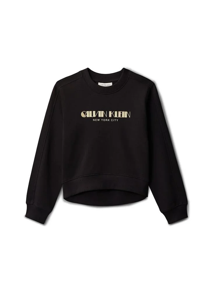 Calvin Klein Jeans  Youth Graphic Pullover Sweatshirt for Women | Best Price UAE