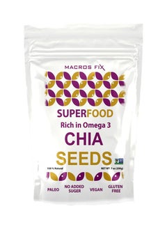 MACROS FIX chia seed 200gm-Keto friendly/Gulten free/Vegan/unsweetened 