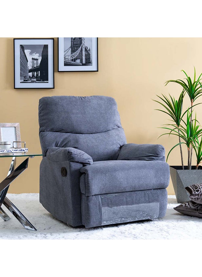DANUBE HOME V2 Benedict 1 Seater Fabric Recliner Modern Design One Seat Relaxing Chair Living Room Furniture 90x97x102cm Dark Grey  - Image 1